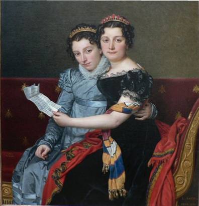 Zenaide and Charlotte Bonaparte  1821   by Jacques Louis David   1748-1825    J. Paul Getty Museum  Los Angeles  CA